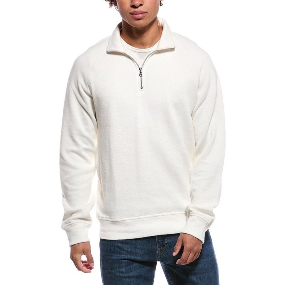 Orlebar Brown Mens  Haroun Wool-Blend Mock Neck Sweater, White